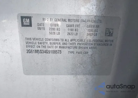 2016 Cadillac Xts Luxury Collection z USA, uszkodzony, nr VIN 2G61M5S34G9108573